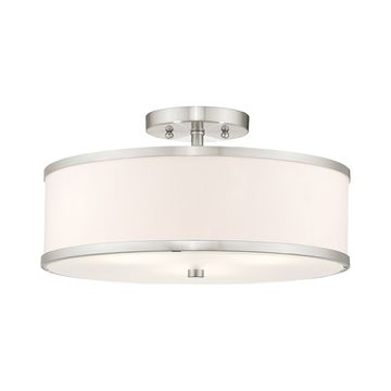 Livex Lighting Park Ridge 3-Light Medium Semi-Flush Ceiling Lightimage