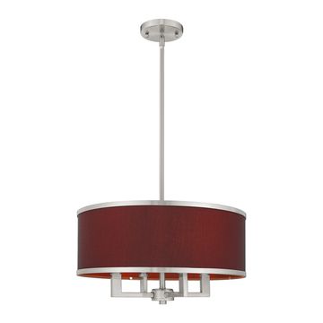 Livex Lighting Park Ridge 4-Light Red Wine Pendant Chandelierimage