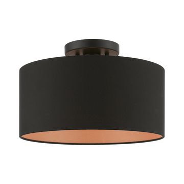 Livex Lighting Sentosa 1-Light Medium Semi-Flush Ceiling Lightimage