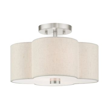 Livex Lighting Solstice 2-Light Medium Semi-Flush Ceiling Lightimage