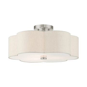 Livex Lighting Solstice 3-Light Large Semi-Flush Ceiling Lightimage