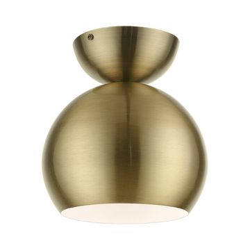 Livex Lighting Stockton 1-Light Globe Semi-Flush Ceiling Lightimage
