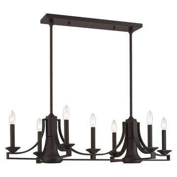 Livex Lighting Trumbull 9-Light Linear Chandelierimage