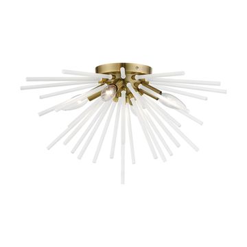 Livex Lighting Uptown 4-Light Flush Mount Ceiling Lightimage