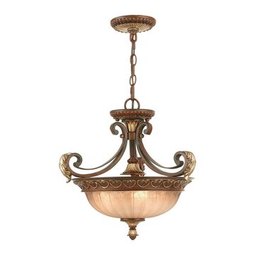 Livex Lighting Villa Verona 3-Light Pendant / Semi-Flush Ceiling Lightimage