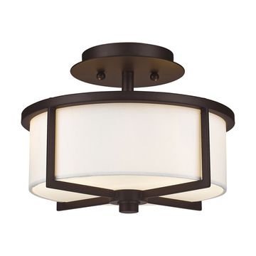 Livex Lighting Wesley 2-Light Semi-Flush Ceiling Lightimage