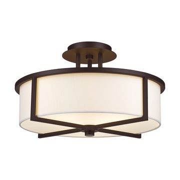 Livex Lighting Wesley 3-Light Semi-Flush Ceiling Lightimage
