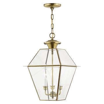 Livex Lighting Westover 3-Light Large Outdoor Pendant Lanternimage