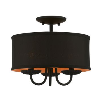 Livex Lighting Winchester 3-Light Medium Semi-Flush Ceiling Lightimage