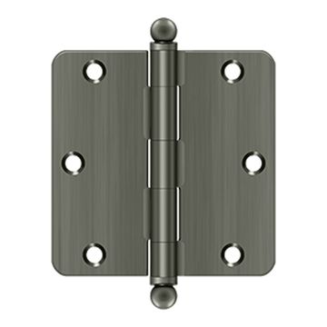 Deltana 3 1/2 Inch 1/4 Radius Hinge With Ball Finialsimage