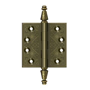 Deltana 3 1/2 Inch Decorative Square Hinge With Steeple Finialimage