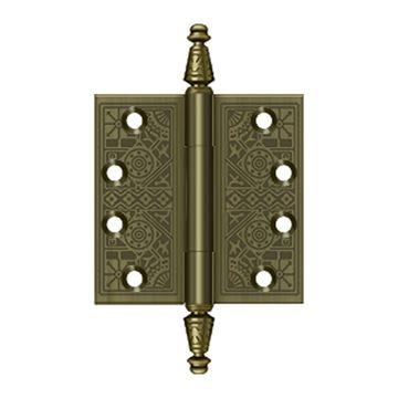 Deltana 4 Inch Decorative Square Hinge With Steeple Finialimage