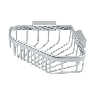 Deltana Small Triangular Corner Wall Mount Wire Bathroom Shower Basketimage