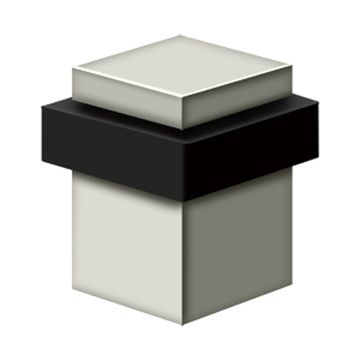 Deltana Square 2 1/2 Inch Universal Floor Door Stop Bumperimage