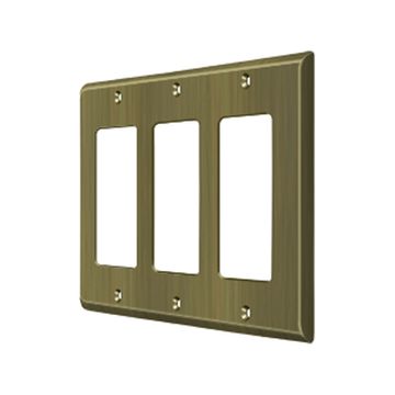 Deltana Triple Rocker GFI Switch Plateimage
