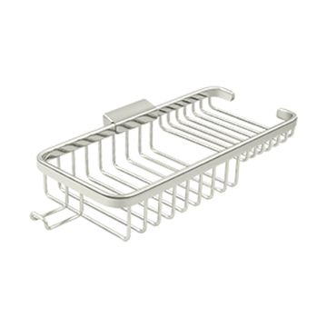 Deltana Two Tier Rectangular Wire Bathroom Shower Basket With Hookimage