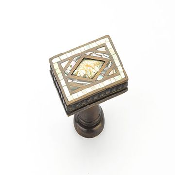 Schaub Avalon Bay Yellow Mother of Pearl Cabinet Knobimage