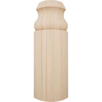 AmeriCraft 5 1/4 Inch Solid Wood Bullnose Outside Corner Moldingimage