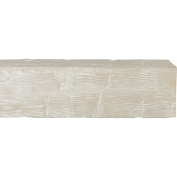 Heritage Timber Reclaimed Axed Vanilla Chai Faux Wood Fireplace Mantelimage