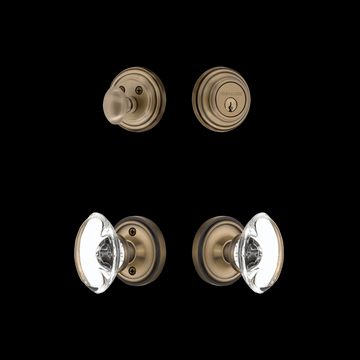Nostalgic Warehouse Classic Rose Entry Set - Oval Clear Crystal Knobimage