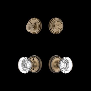 Nostalgic Warehouse Classic Rose Entry Set - Round Clear Crystal Knobimage