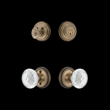Nostalgic Warehouse Classic Rose Entry Set with Crystal Meadows Knobimage