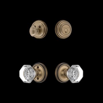 Nostalgic Warehouse Classic Rose Entry Set with Waldorf Crystal Knobimage