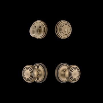 Nostalgic Warehouse Classic Rosette Entry Set with Deco Knobimage