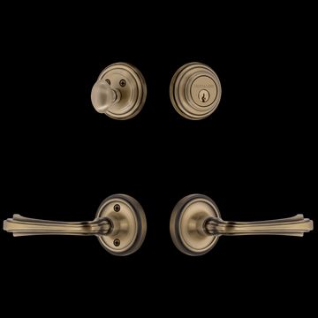 Nostalgic Warehouse Classic Rosette Entry Set with Fleur Leverimage