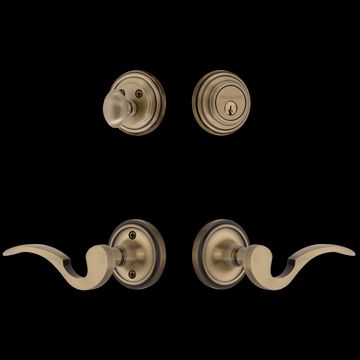 Nostalgic Warehouse Classic Rosette Entry Set with Manor Leverimage