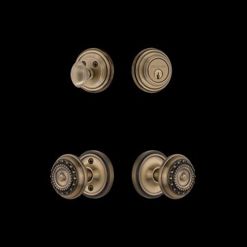 Nostalgic Warehouse Classic Rosette Entry Set with Meadows Knobimage