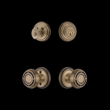 Nostalgic Warehouse Classic Rosette Entry Set with Mission Knobimage