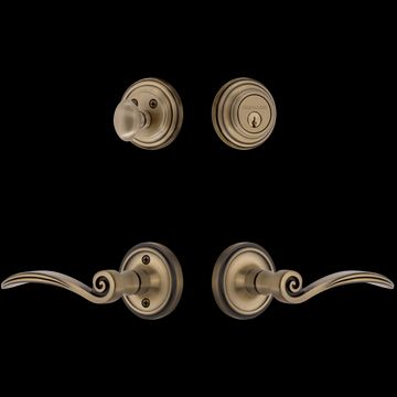 Nostalgic Warehouse Classic Rosette Entry Set with Swan Leverimage