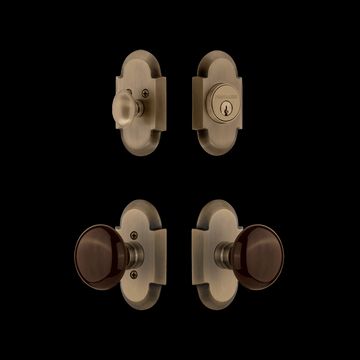 Nostalgic Warehouse Cottage Entry Set with Brown Porcelain Knobimage