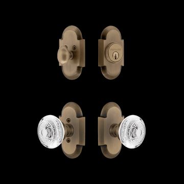 Nostalgic Warehouse Cottage Entry Set with Crystal Egg & Dart Knobimage
