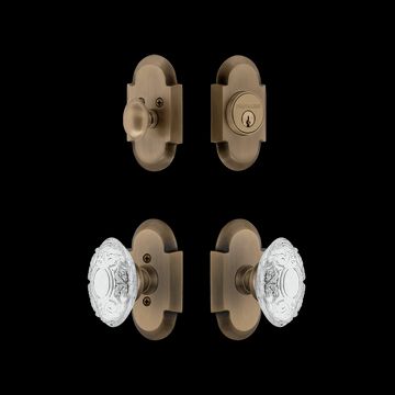 Nostalgic Warehouse Cottage Entry Set with Crystal Victorian Knobimage