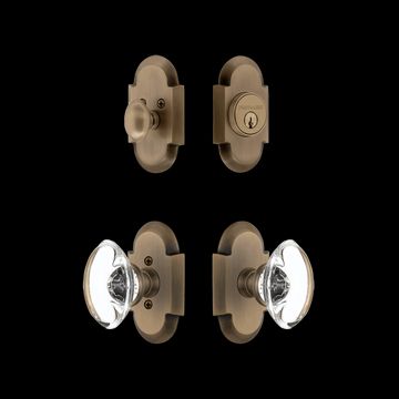 Nostalgic Warehouse Cottage Entry Set with Oval Clear Crystal Knobimage