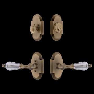 Nostalgic Warehouse Cottage Entry Set with Parlour Crystal Leverimage