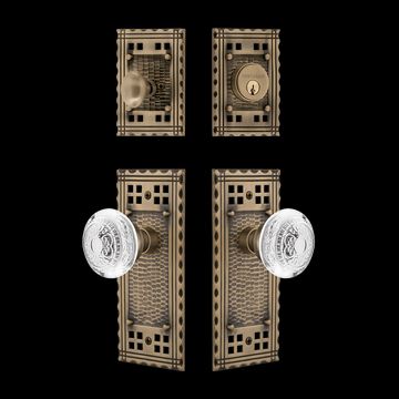 Nostalgic Warehouse Craftsman Entry Set with Crystal Egg & Dart Knobimage