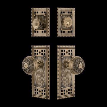 Nostalgic Warehouse Craftsman Entry Set with Egg & Dart Knobimage
