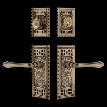 Nostalgic Warehouse Craftsman Entry Set with Fleur Leverimage
