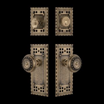 Nostalgic Warehouse Craftsman Entry Set with Meadows Knobimage