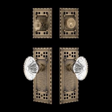 Nostalgic Warehouse Craftsman Entry Set with Oval Fluted Crystalimage