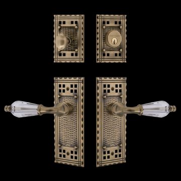 Nostalgic Warehouse Craftsman Entry Set with Parlour Crystal Leverimage