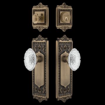Nostalgic Warehouse Egg & Dart Entry Set with Crystal Victorian Knobimage