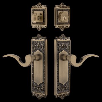 Nostalgic Warehouse Egg & Dart Entry Set with Manor Leverimage