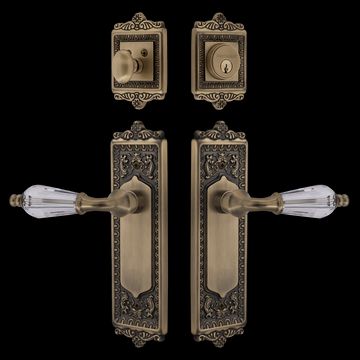 Nostalgic Warehouse Egg & Dart Entry Set with Parlour Crystal Leverimage