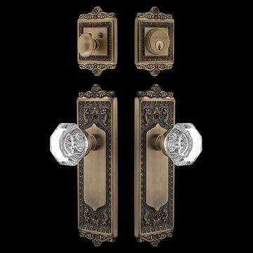 Nostalgic Warehouse Egg & Dart Entry Set with Waldorf Crystal Knobimage