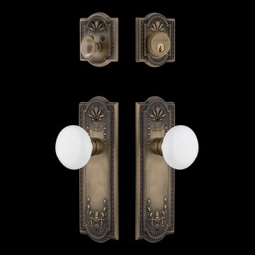 Nostalgic Warehouse Meadows Entry Set with White Porcelain Knobimage