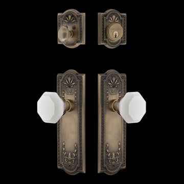 Nostalgic Warehouse Meadows Entry Set with White Waldorf Crystal Knobimage